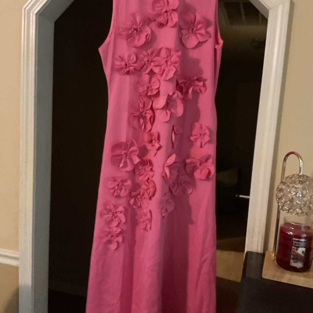 Pink Floral Sleeveless Dress NWT